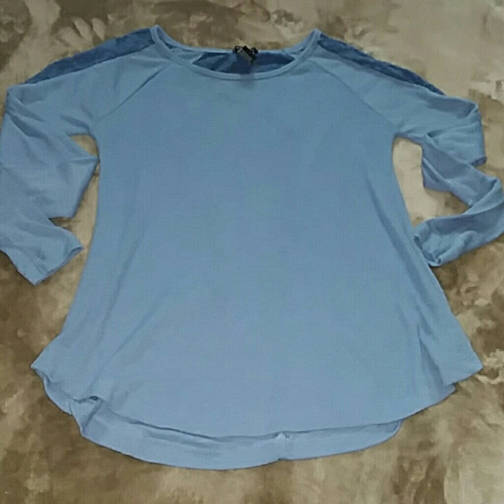 Rue21 Blue Shirt with Lace